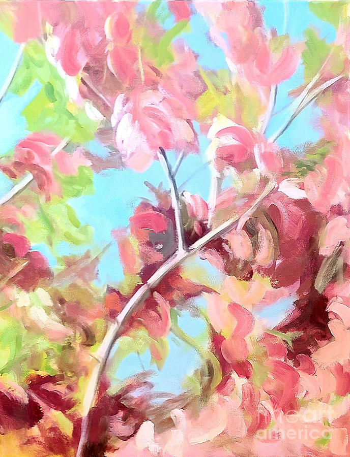 Crab Apple Blossoms Painting by Barbara Oertli