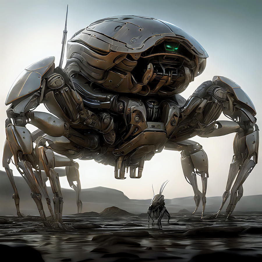 Crab mech and scout Digital Art by Tricky Woo - Fine Art America