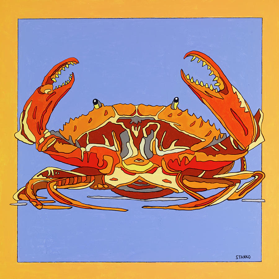 Crab Painting by Mike Stanko