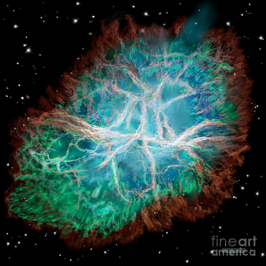 Crab Nebula Inspiration Digital Art by Gary F Richards | Fine Art America