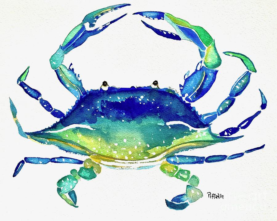 Blue Crab watercolor Painting by Patricia Piffath