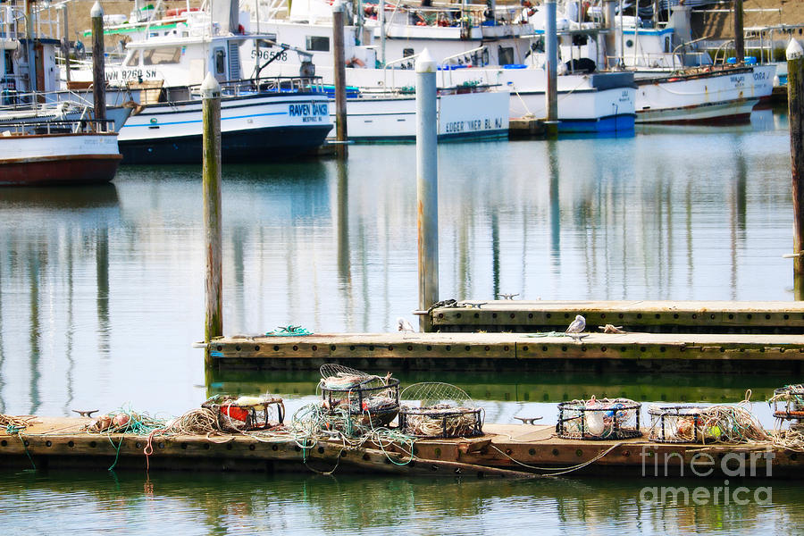 Crab Pots and Boats in Westport Photograph by Carol Groenen