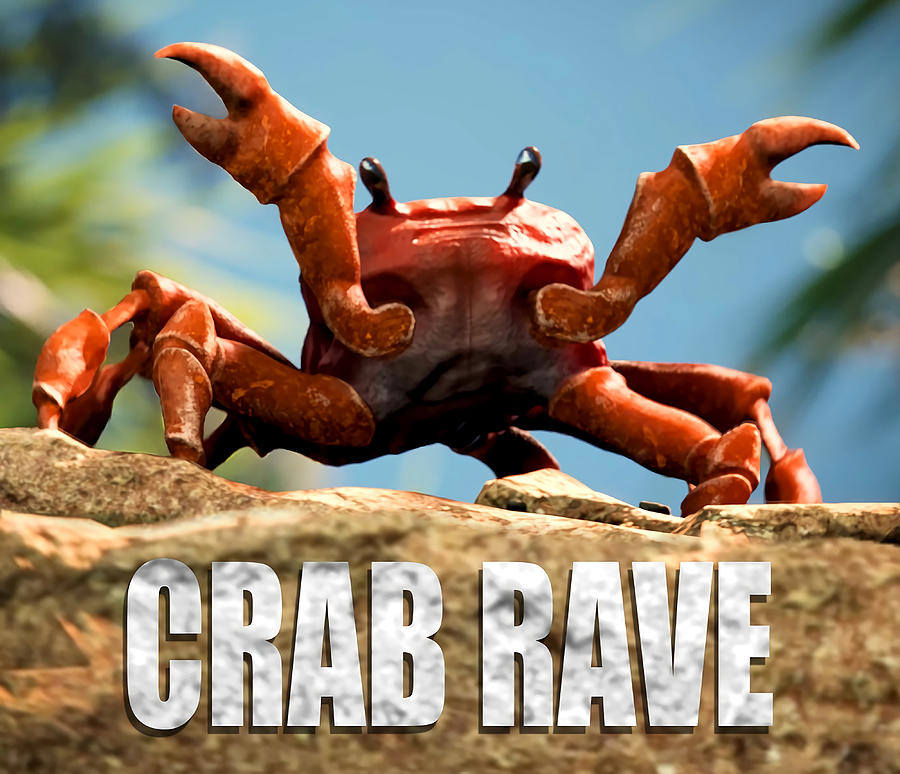 Crab Rave Poster Painting by Sophia Parker - Pixels