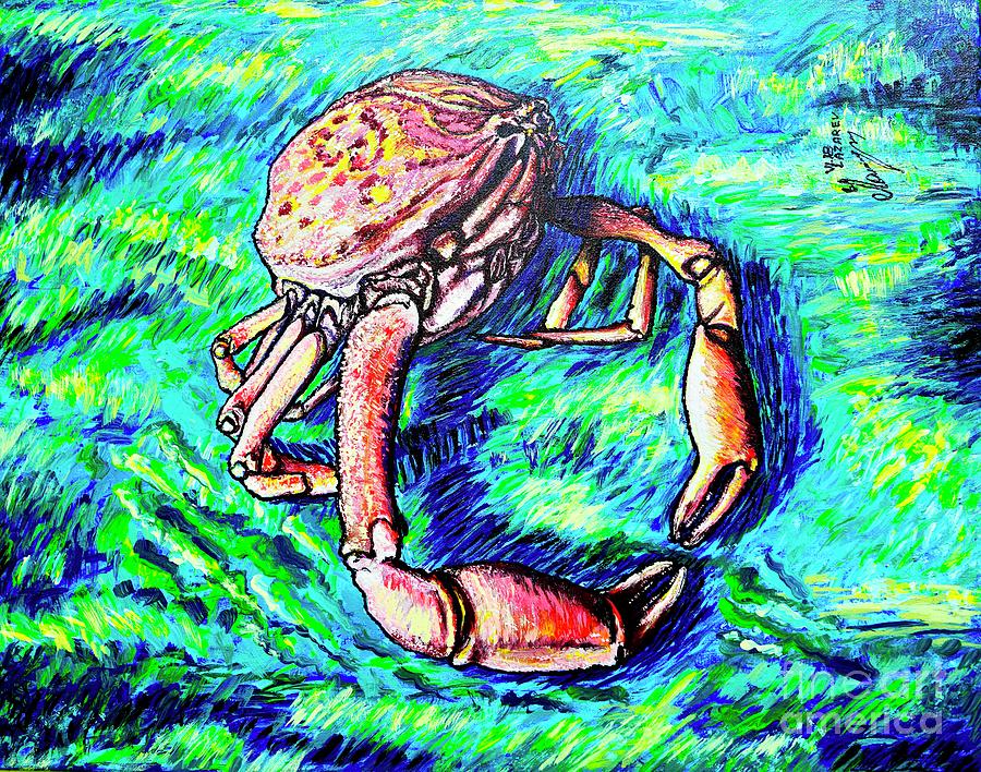 Crab Painting by Viktor Lazarev