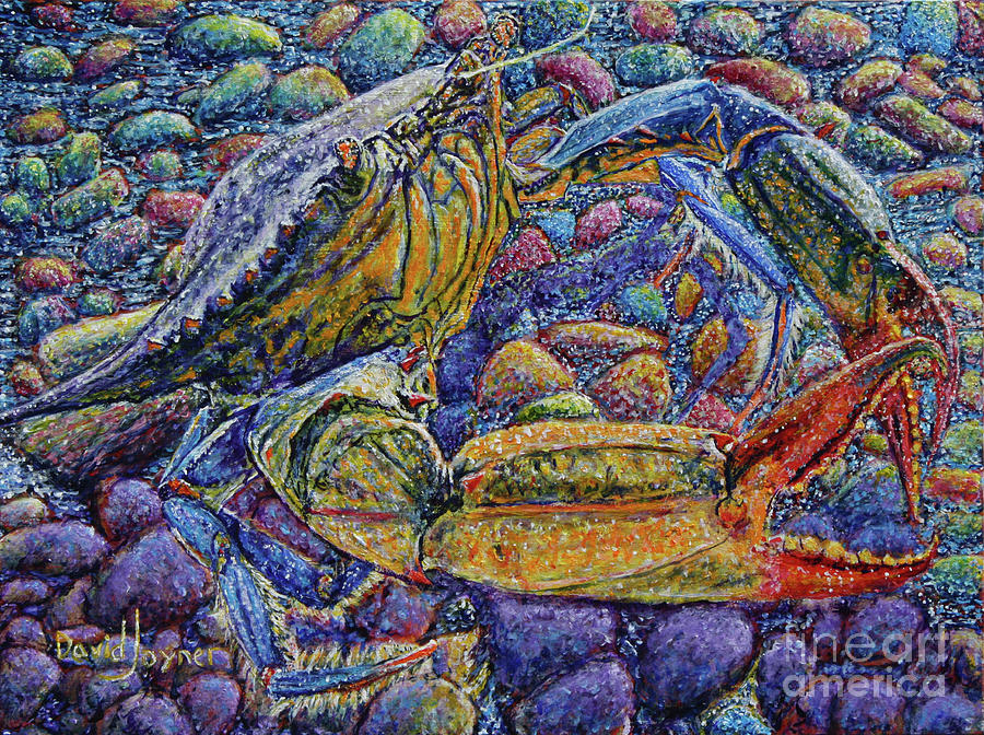 Crabby Painting by David Joyner