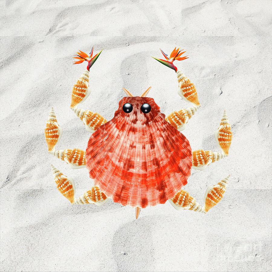 Crabby The Crab Digital Art by Rachel Hannah
