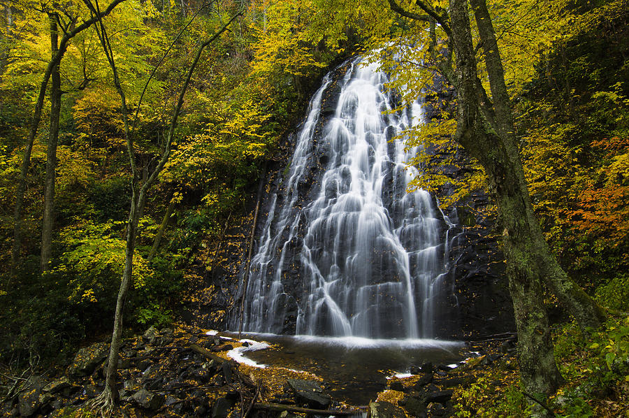 Crabtree Falls in autumn. Photograph by Robert Cable