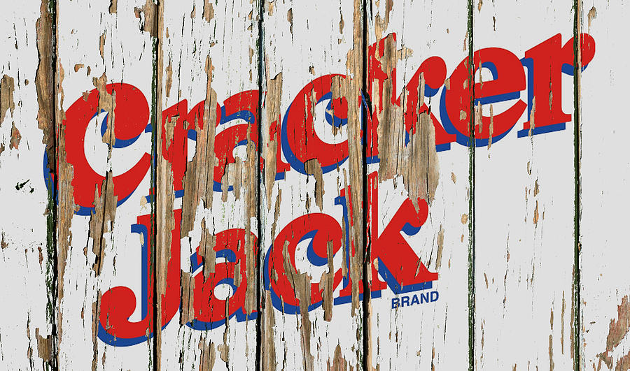 Cracker Jack Vintage Logo on Old Wall Mixed Media by Design Turnpike