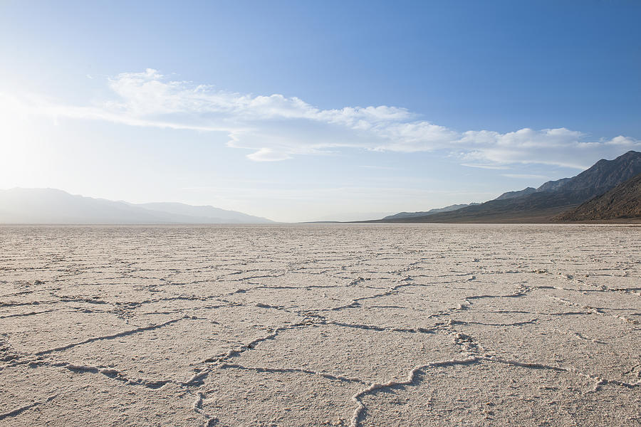 Cracks in dry desert landscape, Death Valley, California, United States Photograph by Jacobs Stock Photography Ltd