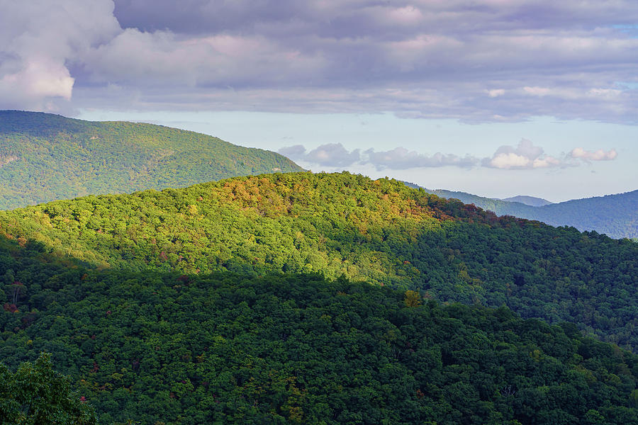 Craggy Mountain, North Carolina Mountain and Cloudy Skies by McClean ...