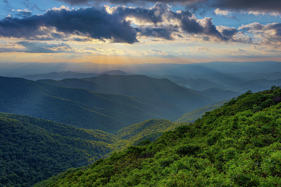 Craggy Pinnacle Sunset Photograph by Claudia Domenig - Fine Art America