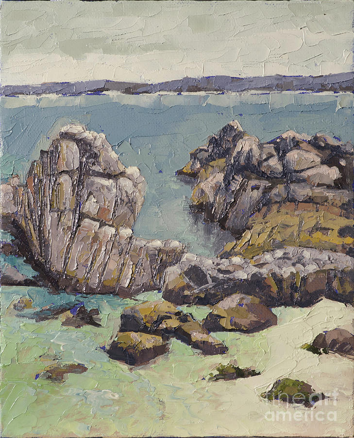 Craggy Rocks Painting by PJ Kirk