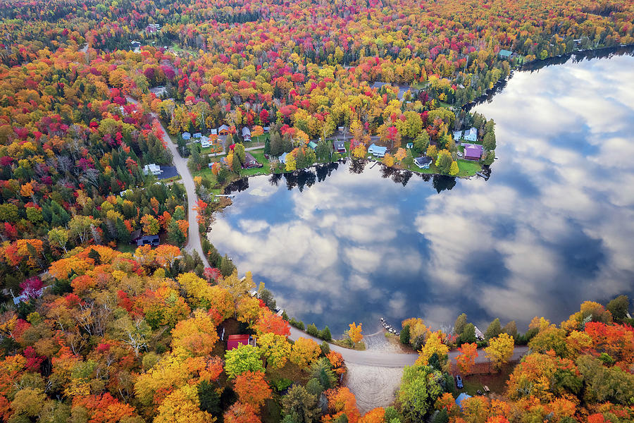 Craig Cove Reflection - Newark Pond, Vermont Photograph by John Rowe