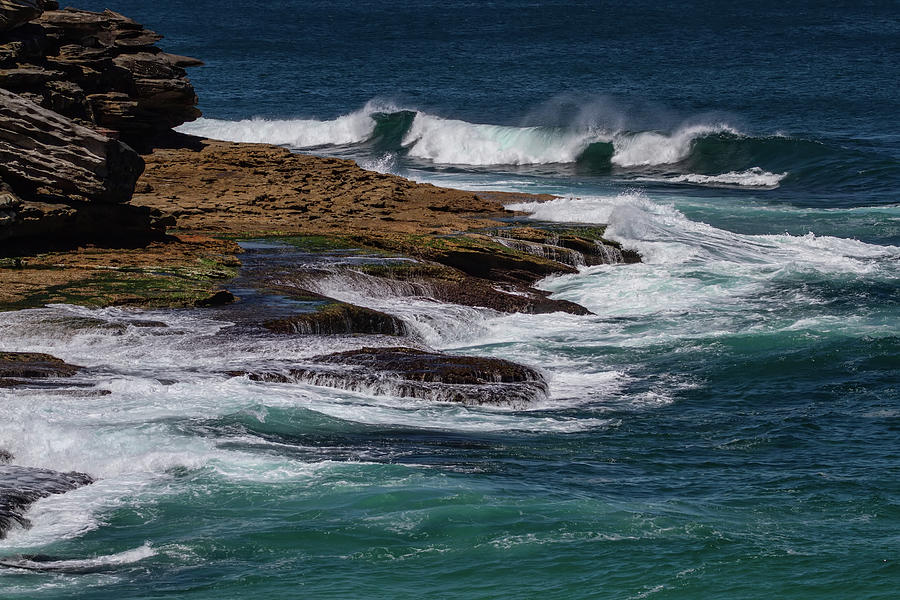 Crashing Surf Off Sydney Photograph by John Haldane