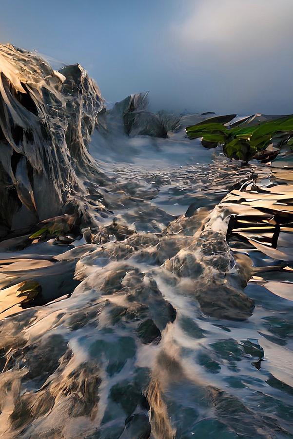 Crashing Tidal Wave Digital Art by Michelle Hoffmann