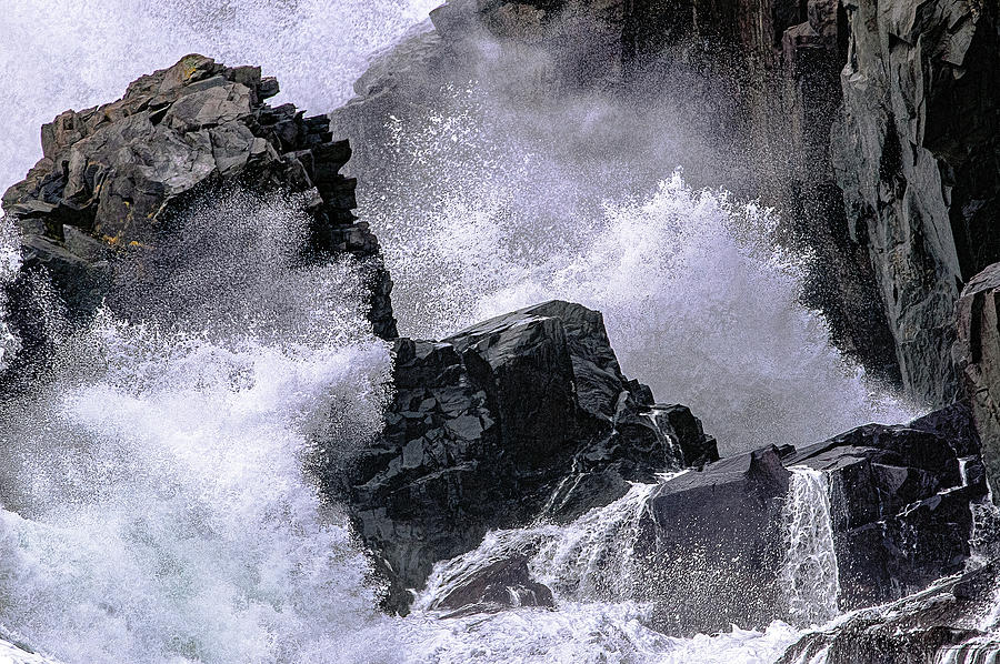 State Park Photograph - Crashing Wave at Quoddy by Marty Saccone