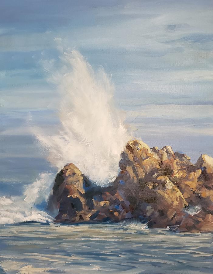 Ocean Painting - Crashing Wave by Margaret Anderson