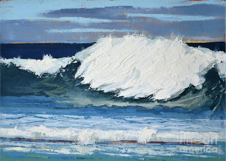 Crashing Wave Painting by PJ Kirk