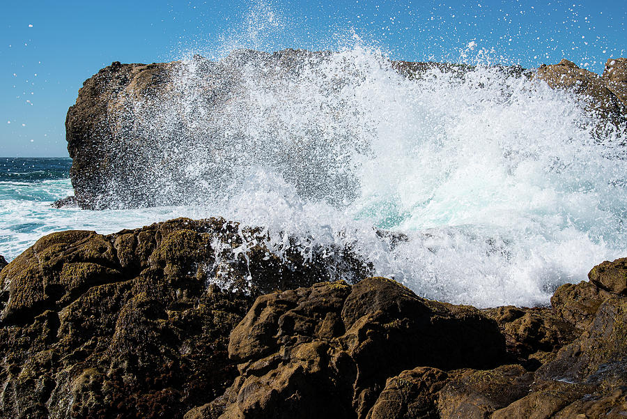 Crashing Waves at Point Lobos Photograph by Lynn Thomas Amber