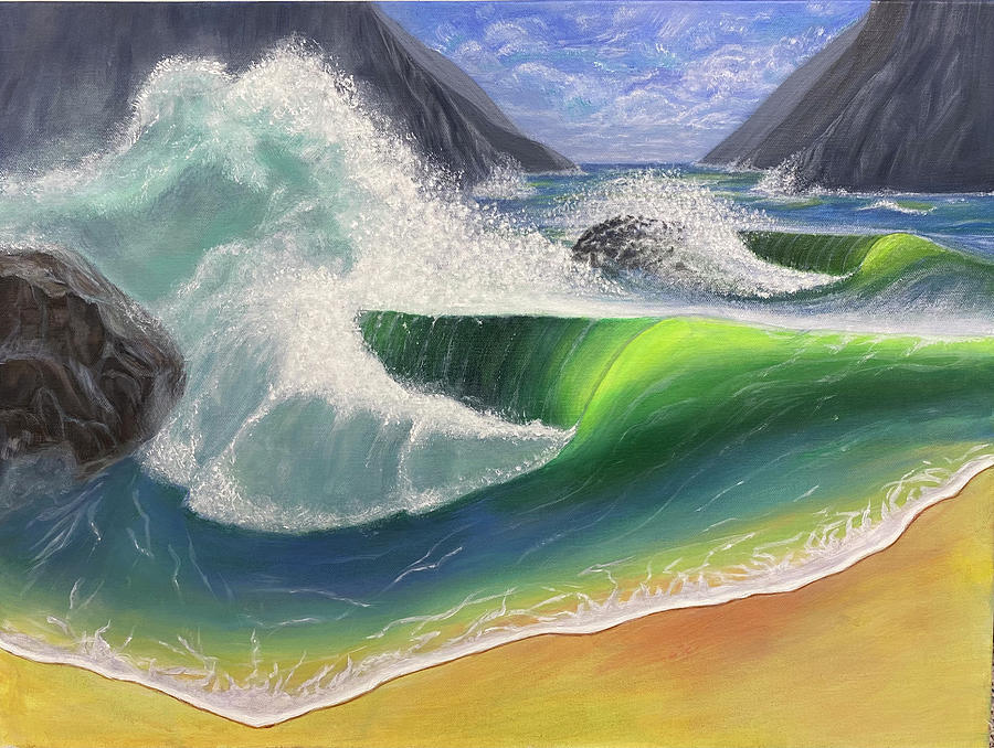 Crashing Waves Painting by Dorsey Northrup