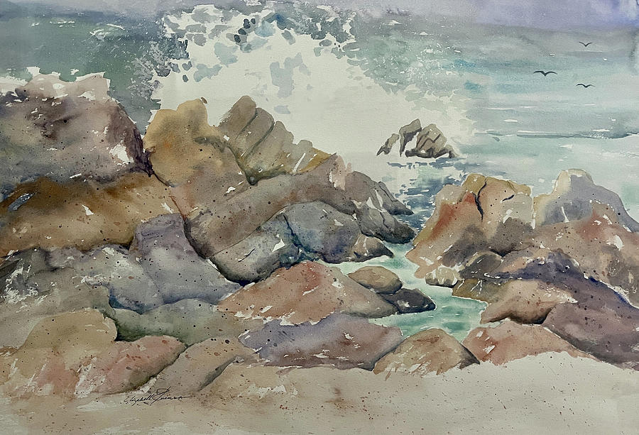 Crashing Waves Painting by Elizabeth Svenson