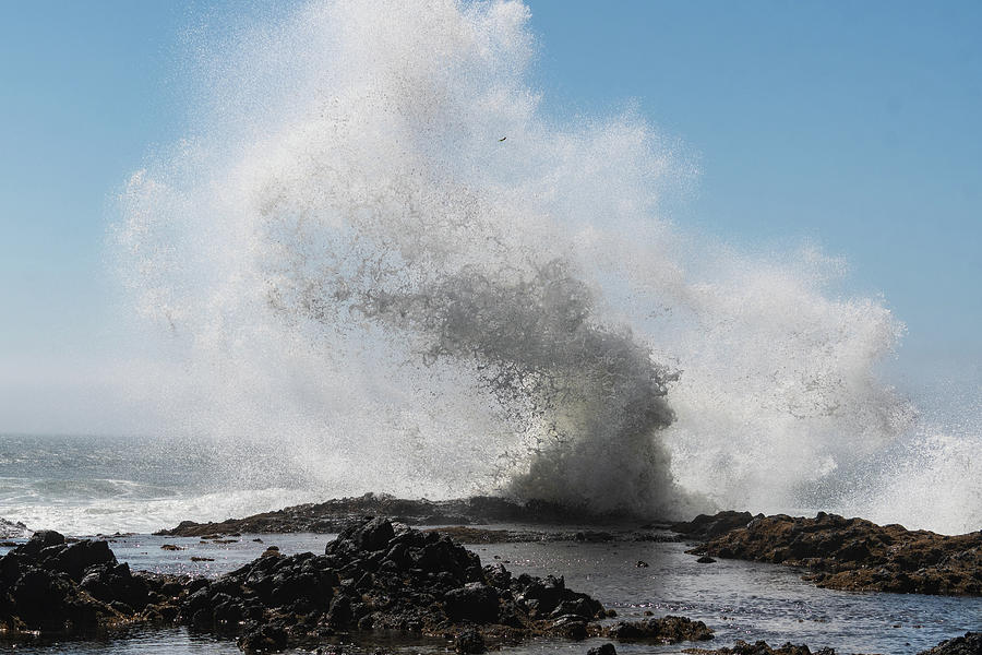 Ocean Photograph - Crashing waves by Mary Hone