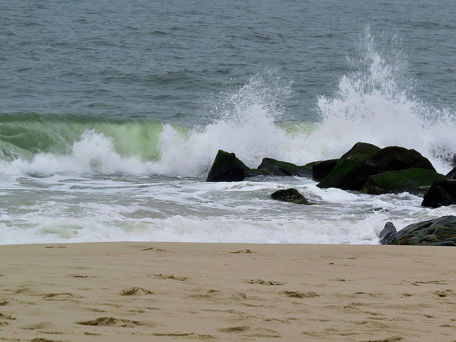 Crashing Waves of the Atlantic Ocean in Cape May New Jersey Photograph by Linda Stern