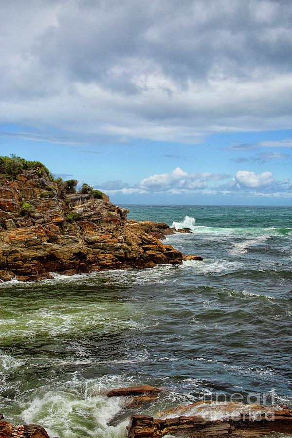 Crashing Waves On Rocky Coast Garden Route, South Africa Photograph