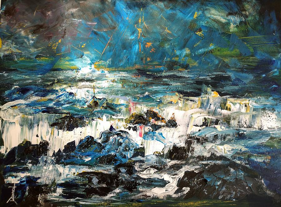 Crashing Waves  Painting by Raymond Doward