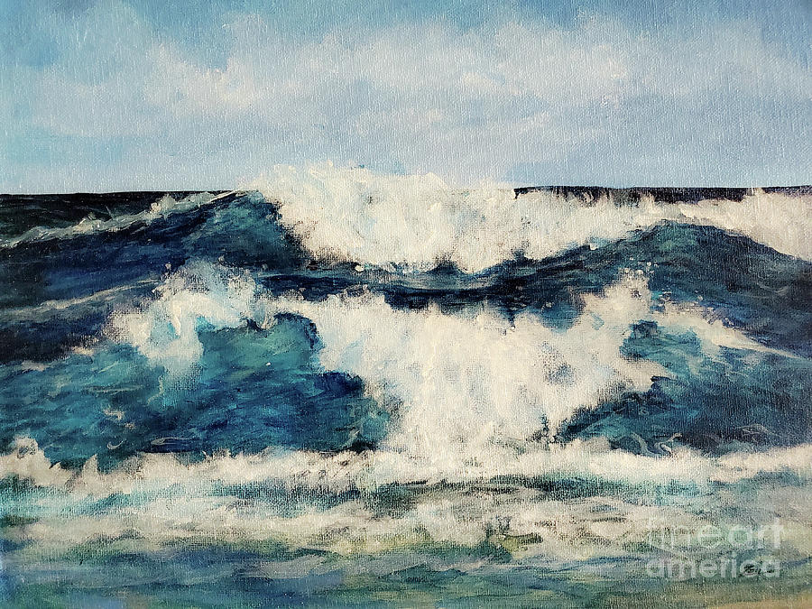 Crashing Waves Painting by Zan Savage