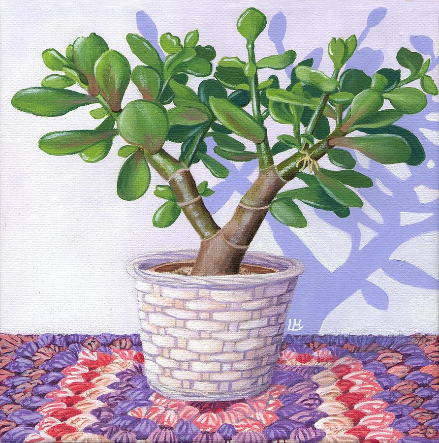 Crassula and Crochet Painting by Lynne Henderson