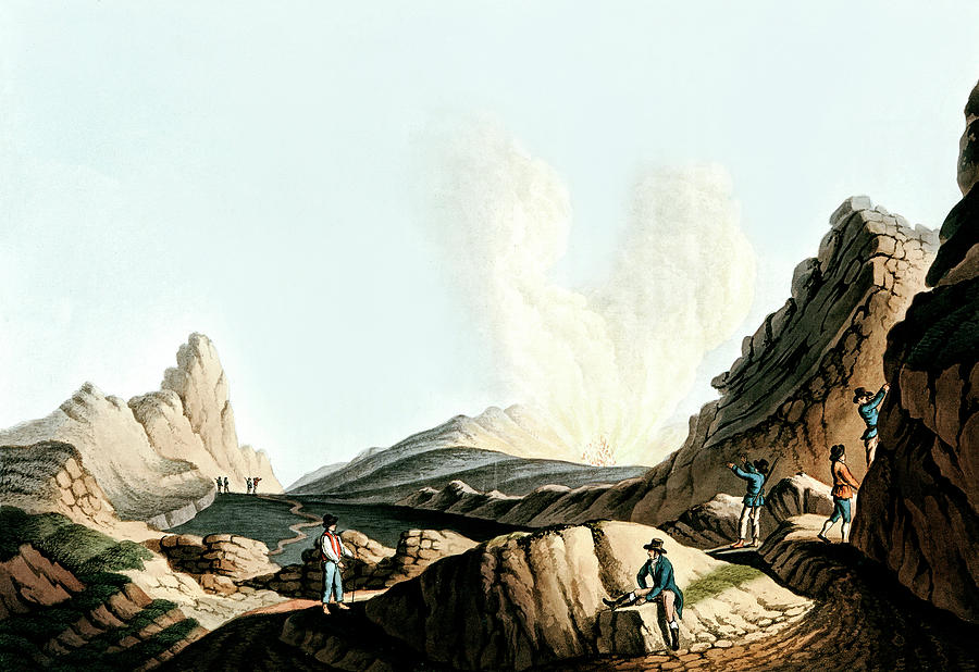 Luigi Mayer Digital Art - Crater in the Island of Stromboli from Views in the Ottoman Domi by Celestial Images