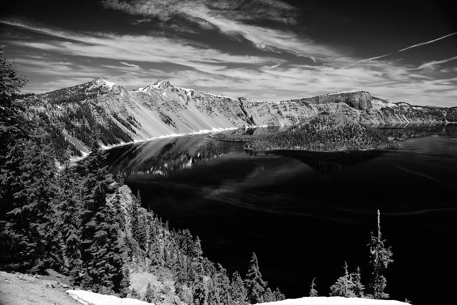 Crater Lake Black and White Photograph by Bruce Bendinger - Fine Art ...