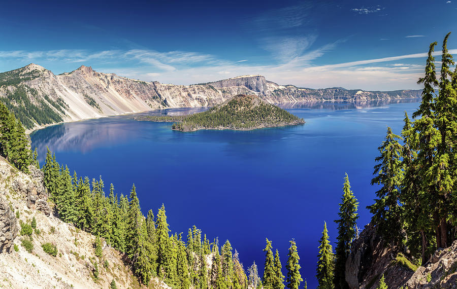 Crater Lake National Park Photograph - Crater Lakes Majesty, Deep Blue Jewel of the Pacific Northwest by Pierre Leclerc Photography