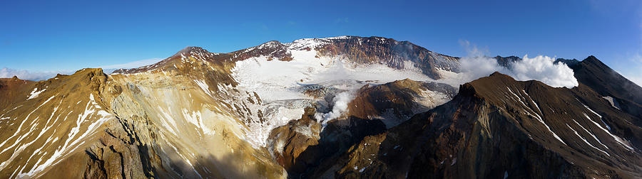 Crater of active Mutnovsky volcano Photograph by Mikhail Kokhanchikov