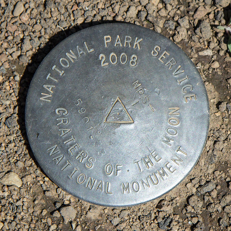 Benchmark Photograph - Craters of the Moon National Monument Benchmark by David M Porter