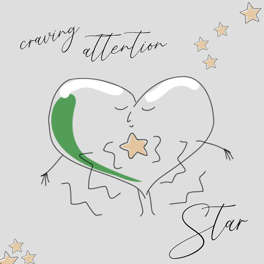 Star Craving Attention Drawing by J Lyn Simpson