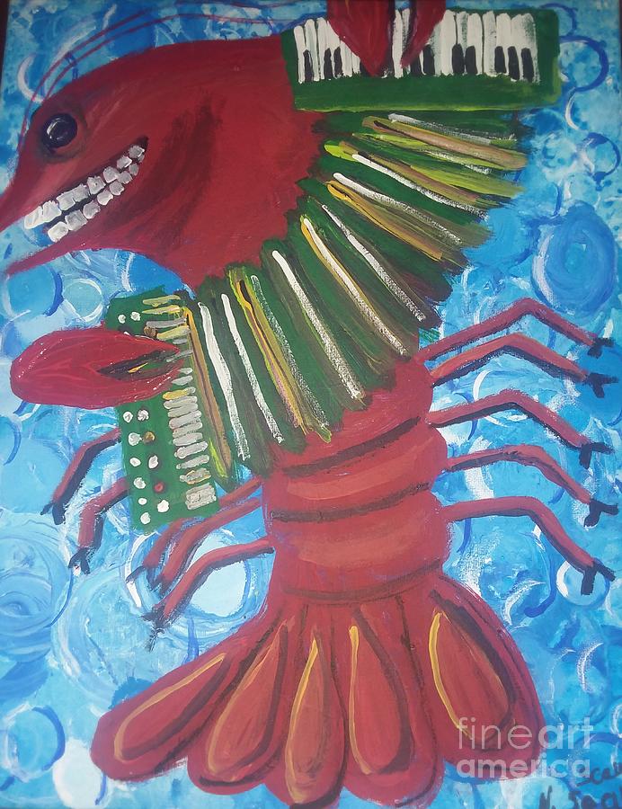 Crawfish Jamming Painting by Seaux-N-Seau Soileau
