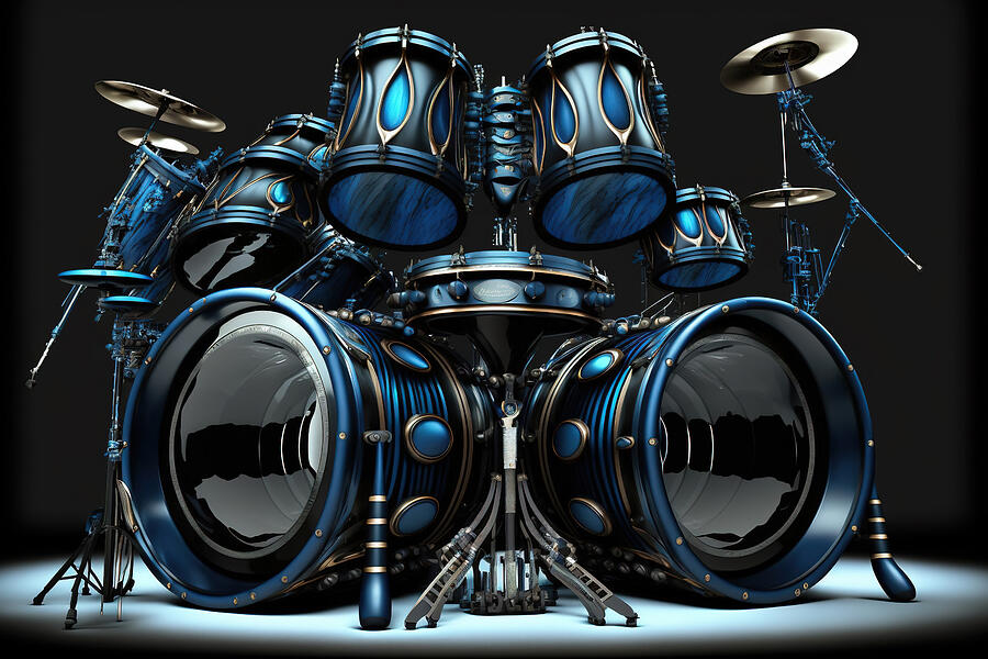 Crazed Drummer Digital Art