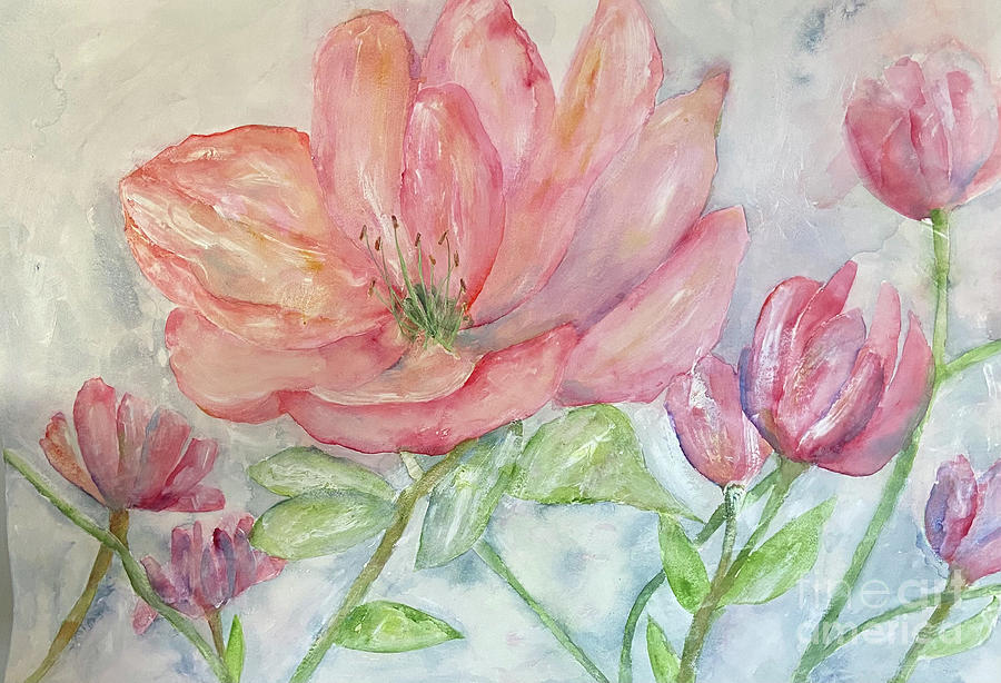 Crazy About Magnolias  Painting by Sherry Harradence