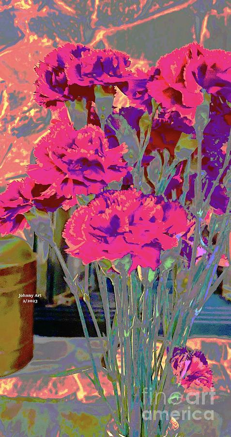 Crazy Carnations Photograph by John Anderson