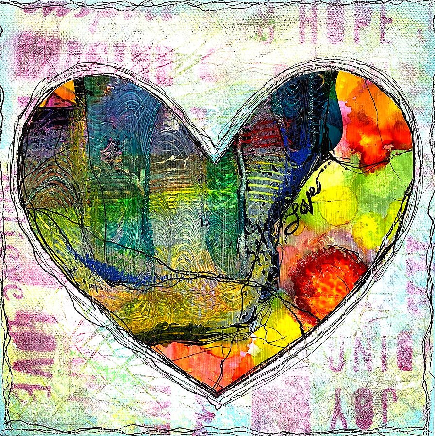 Crazy Heart Painting by Therese Misner - Fine Art America