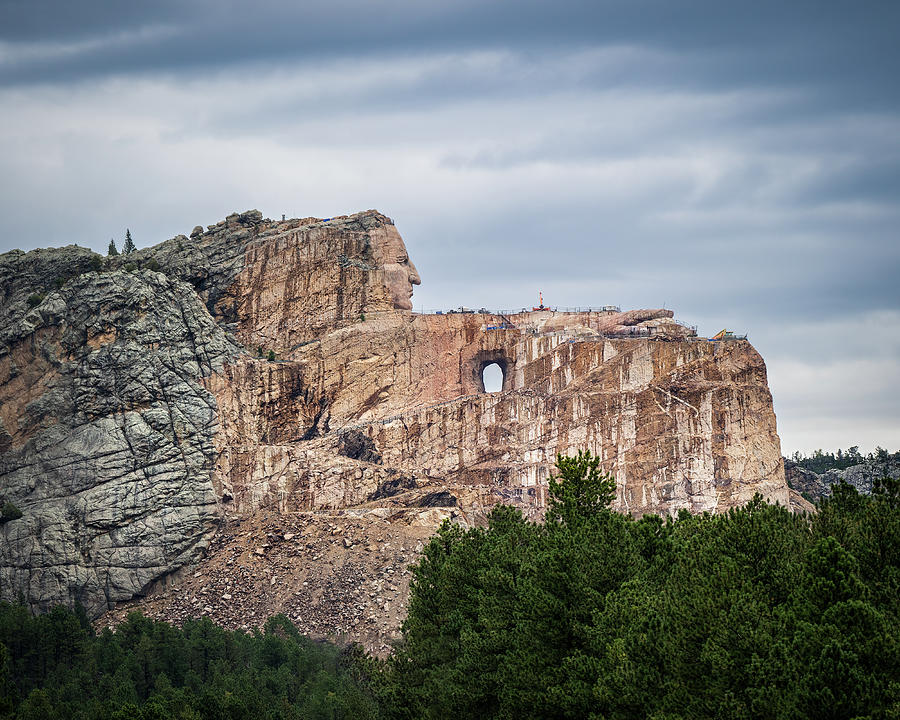 Landscape Photograph - Crazy Horse Memorial by Bill Pevlor