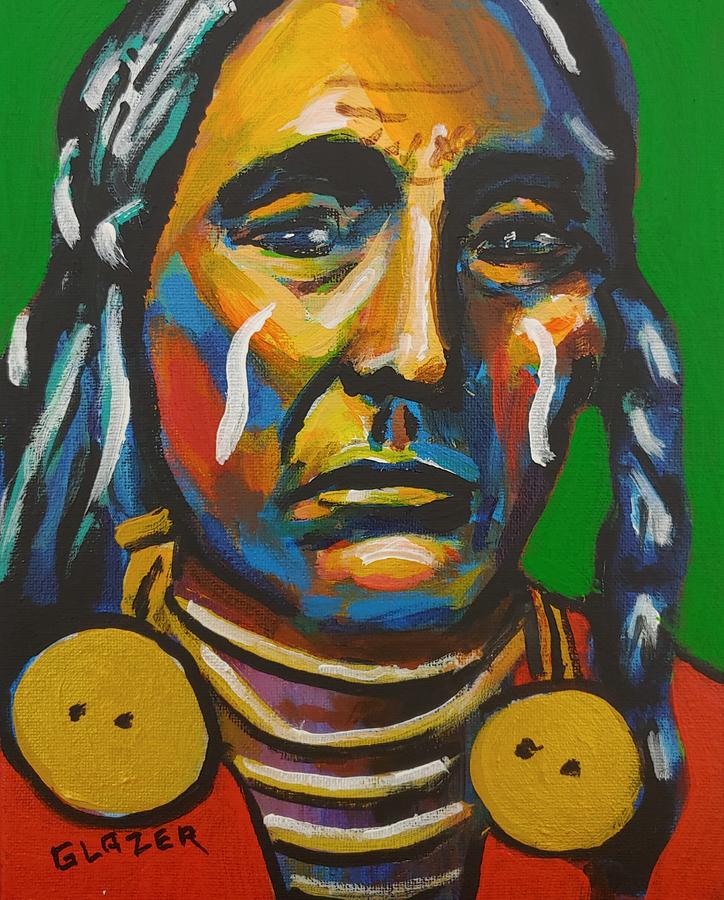 Crazy Horse Painting by Stuart Glazer