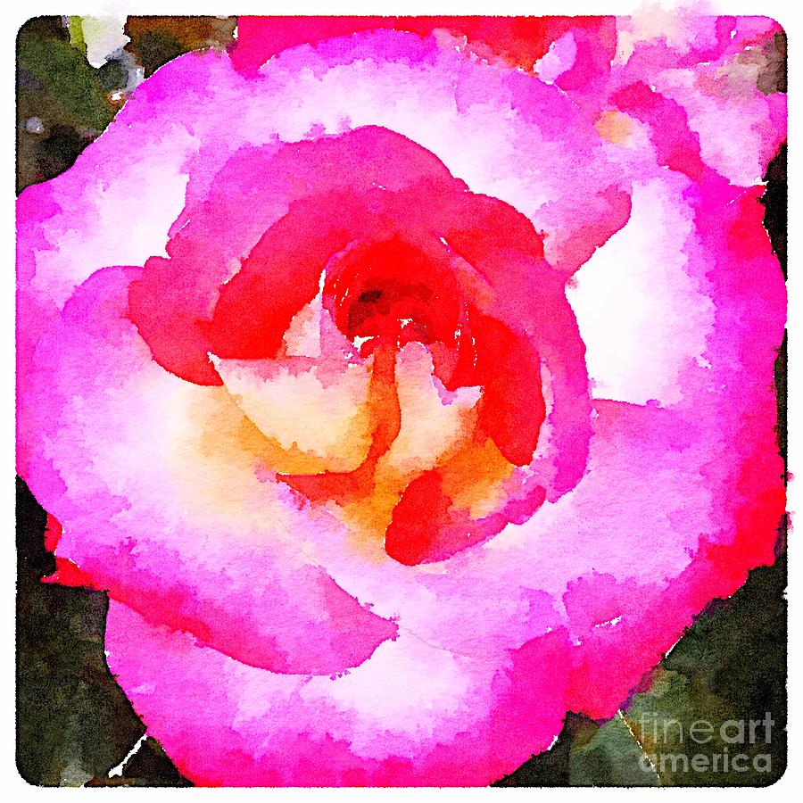 Crazy Rose Digital Art by Wendy Golden