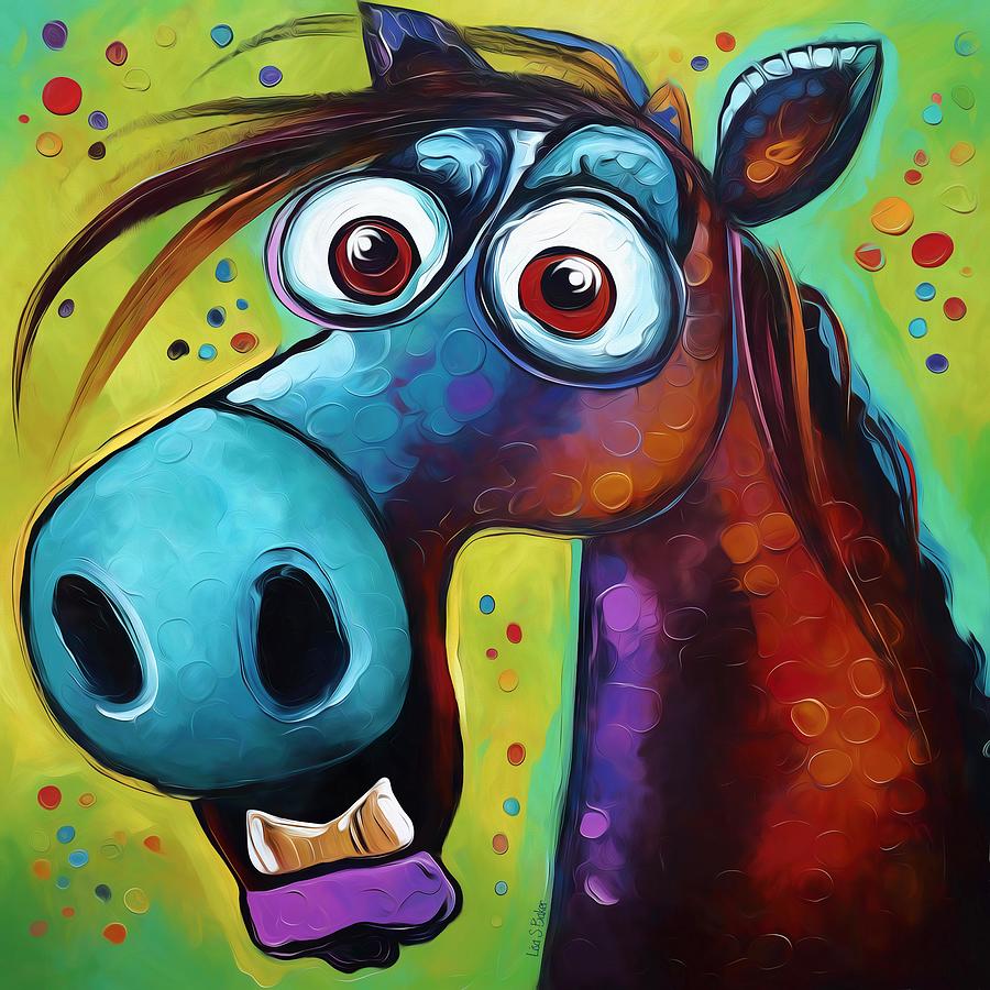 Horse Digital Art - Crazy Stan by Lisa S Baker