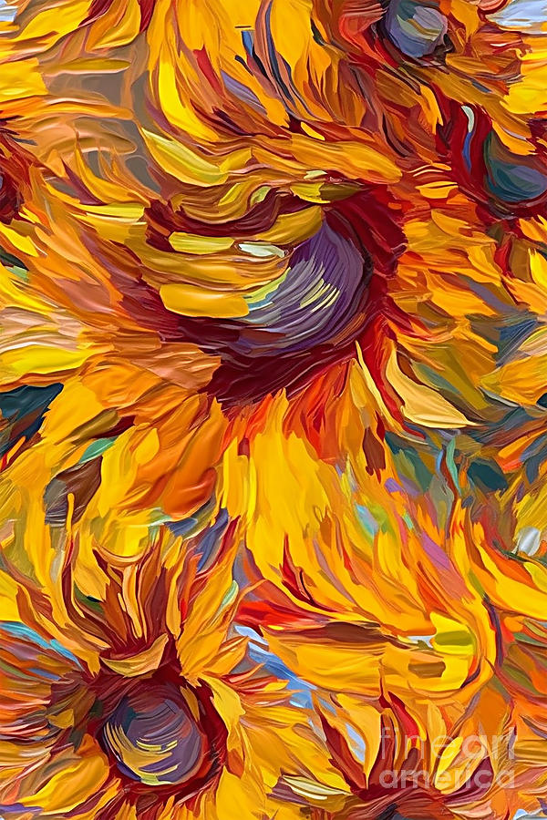 Crazy sunflowers Szunna Digital Art by Sabantha - Fine Art America