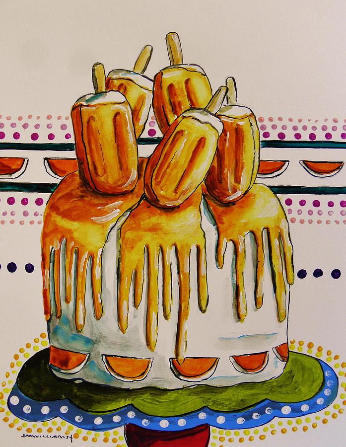 Creamsicle Cake Painting by John Williams