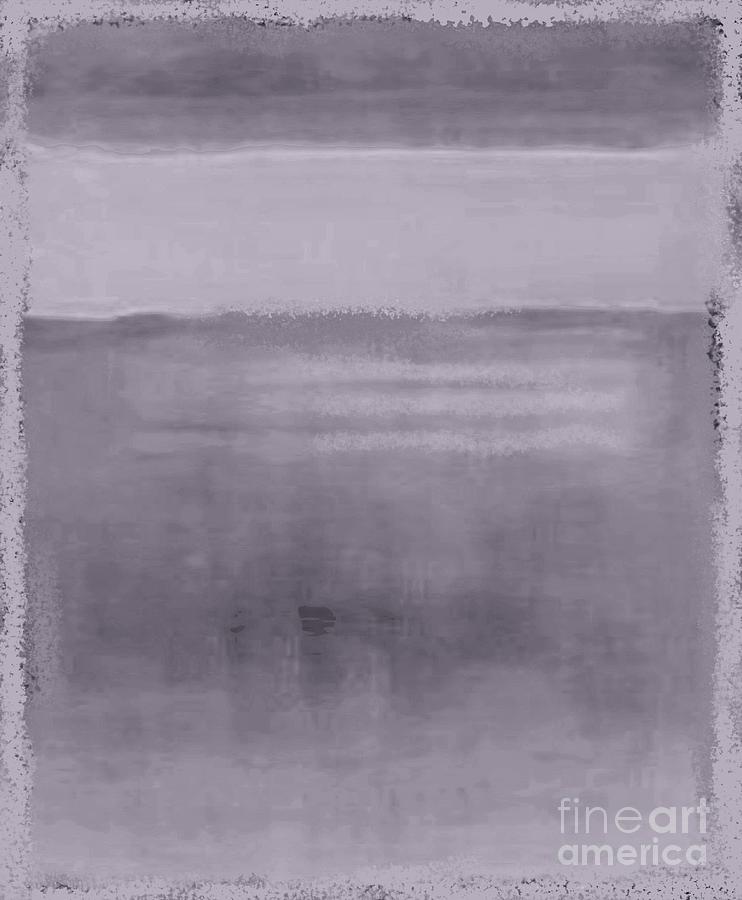 Creamy Purple line - abstract Rothko style Painting by Vesna Antic