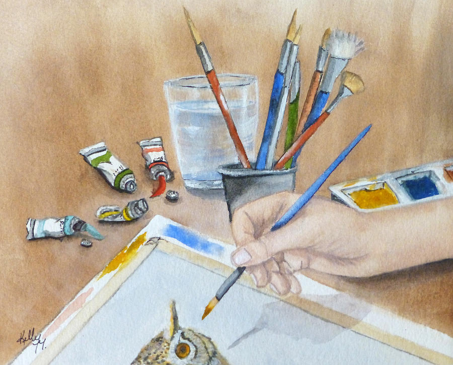 Creating a Watercolor Painting by Kelly Mills